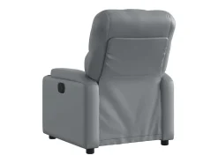 Poltrona| Poltrona Confortável | Poltrona reclinável elétrica couro artificial SHL503033 Cinzento