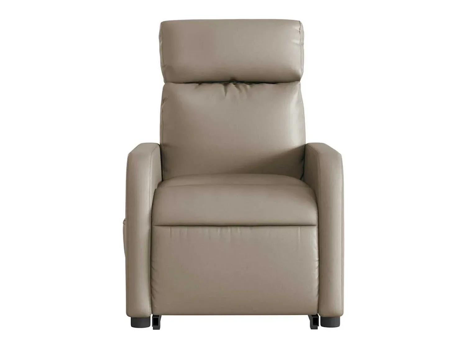 Poltrona| Poltrona Confortável | Poltrona reclinável elevatória couro artificial cor cappuccino SHL463492 Castanho