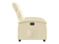 Hot Poltrona Confortável | Poltrona reclinável elétrica tecido cor SHL221157 Creme