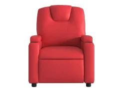 Poltrona| Poltrona Confortável | Poltrona reclinável elétrica couro artificial SHL708525 Vermelho