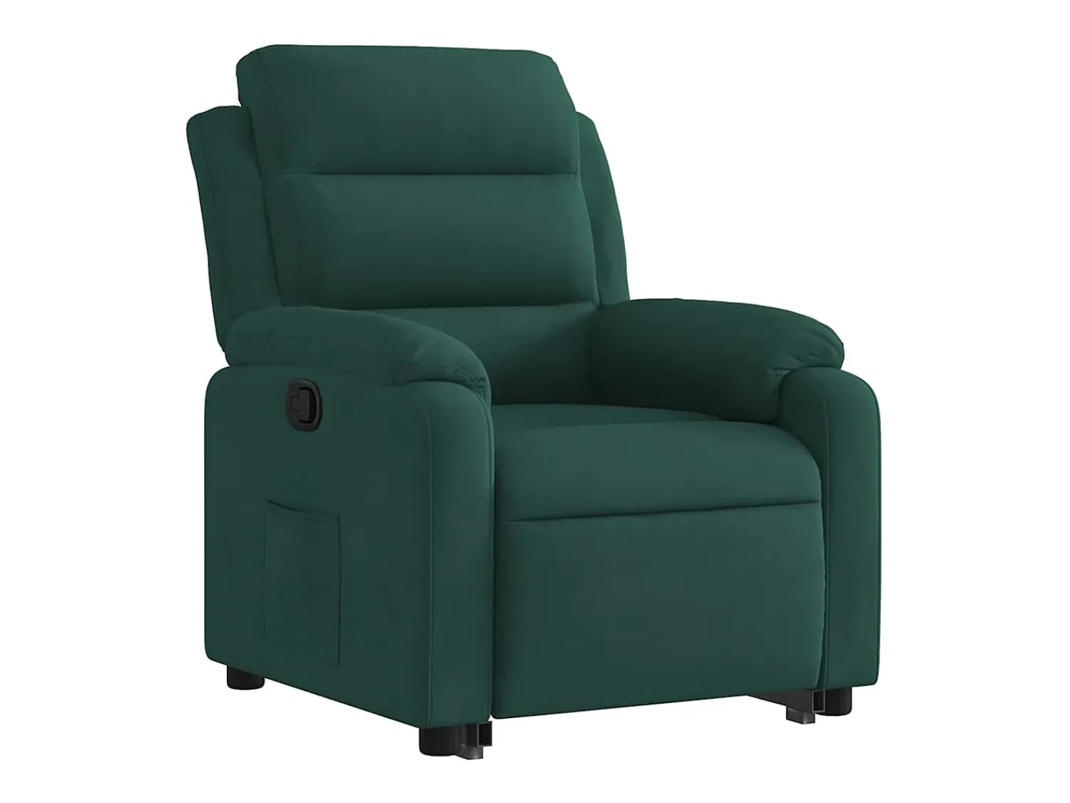 Poltrona| Poltrona Confortável | Poltrona reclinável elevatória veludo verde-escuro SHL271003 Verde pinho
