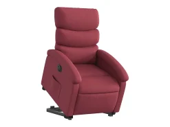 Poltrona| Poltrona Confortável | Poltrona reclinável elevatória elétrica tecido -tinto SHL493050 Vermelho