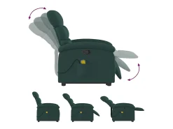 Poltrona* Poltrona Confortável | Poltrona reclinável elevatória de massagens tecido verde-escuro SHL692903 Verde pinho