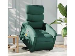 Poltrona* Poltrona Confortável | Poltrona reclinável elevatória de massagens tecido verde-escuro SHL692903 Verde pinho
