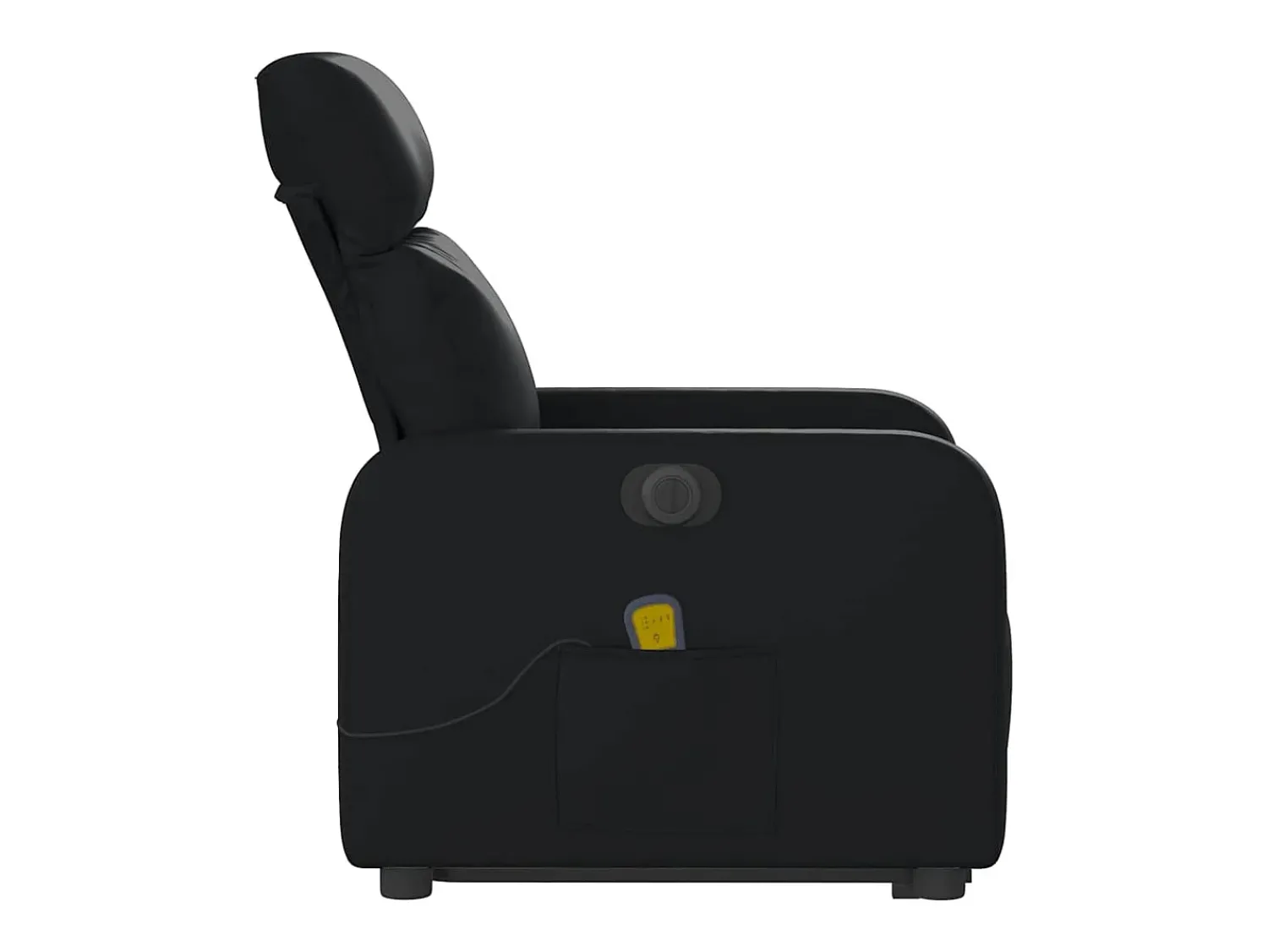 Poltrona| Poltrona Confortável | Poltrona reclinável elevatória elétrica couro artificial SHL980241 Preto