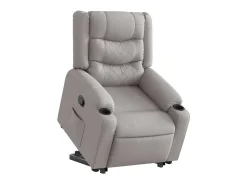 New Poltrona Confortável | Poltrona reclinável elevatória tecido -nublado SHL64287 Cinzento