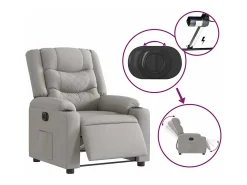 Sale Poltrona Confortável | Poltrona reclinável elétrica tecido -nublado SHL731375 Cinzento