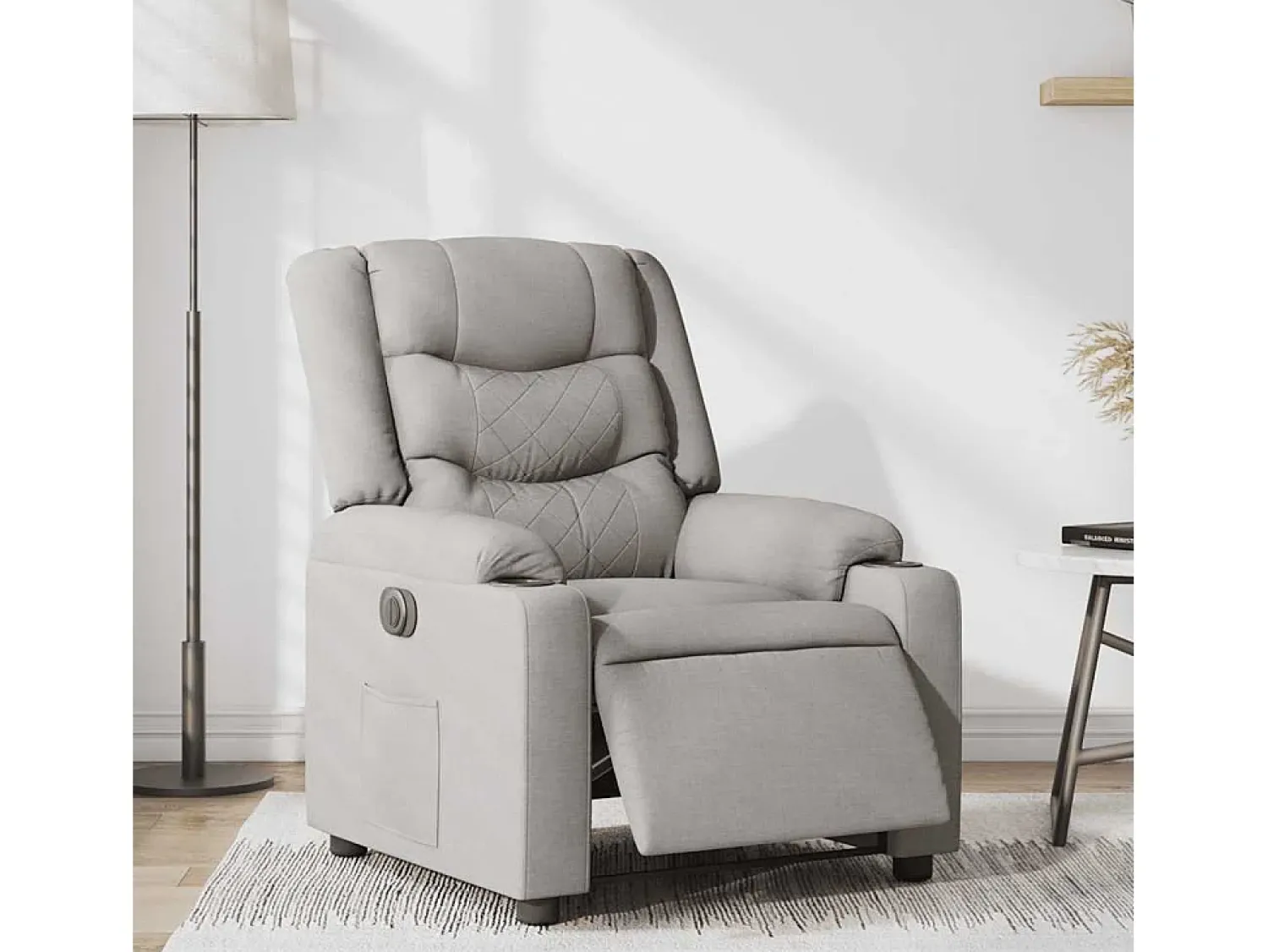 Sale Poltrona Confortável | Poltrona reclinável elétrica tecido -nublado SHL731375 Cinzento