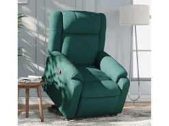 Poltrona* Poltrona Confortável | Poltrona reclinável elevatória tecido verde-escuro SHL825410 Verde pinho