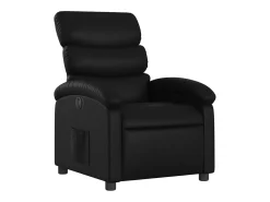 Poltrona| Poltrona Confortável | Poltrona reclinável elétrica couro artificial SHL365212 Preto