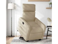 Poltrona* Poltrona Confortável | Poltrona reclinável elevatória tecido cor SHL782331 Creme