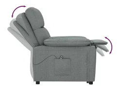 Poltrona| Poltrona Confortável | Poltrona reclinável elétrica tecido cinzento-escuro SHL512564 Cinza antracite