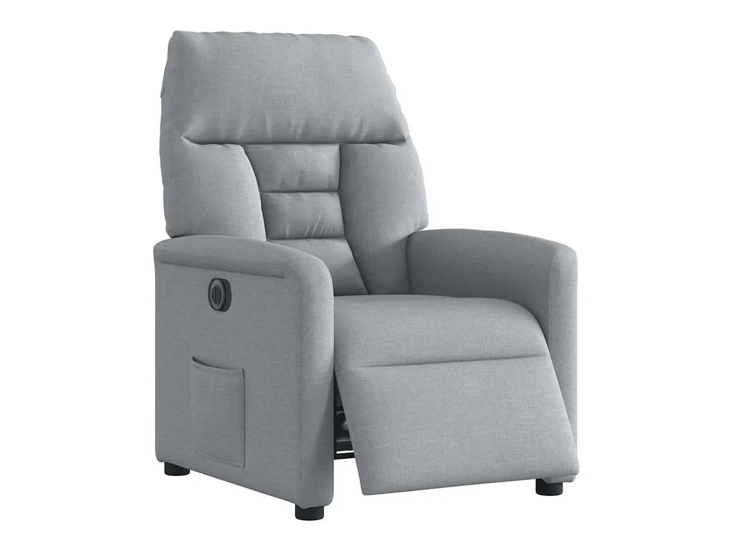 New Poltrona Confortável | Poltrona reclinável elétrica tecido -claro SHL526691 Cinzento