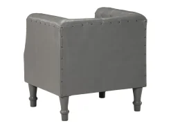 Poltrona* Poltrona Confortável em couro genuíno SHL135174 Cinzento