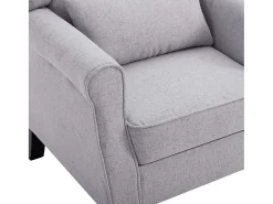 Poltrona* Poltrona Confortável em tecido -claro SHL655974 Cinzento