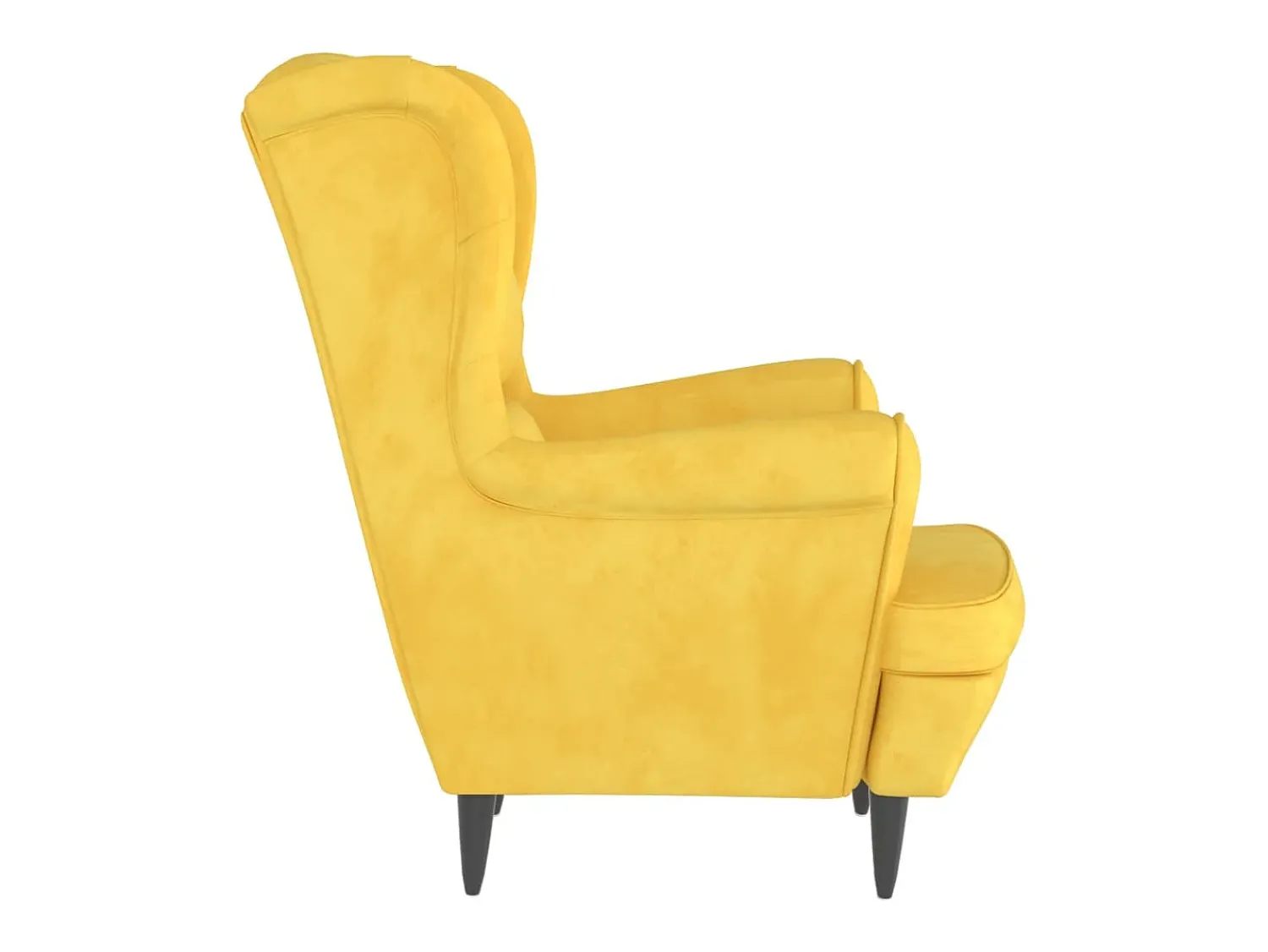 Poltrona* Poltrona Confortável em veludo mostarda SHL732428 Amarelo