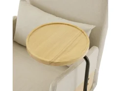Poltrona*KOMHTOM Poltrona conversível três em um com função de cama, equipada com bandeja de madeira, Bege