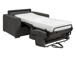Vente-unique Poltrona convertível abertura rápida em tecido cinza, cama 70 cm e colchão 14 cm VIZIR^ Poltrona