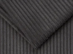 Poltrona|Vente-unique Poltrona convertível abertura rápida veludo canelado antracite 70 cm colchão 14 cm LORETO Cinza antracite