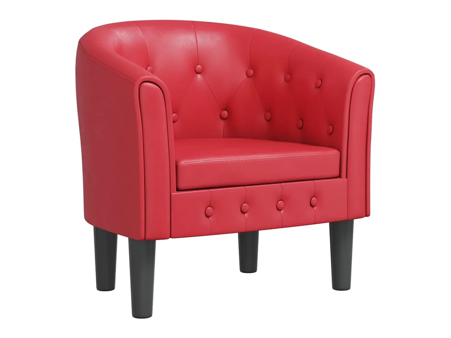 Poltrona| Poltrona couro artificial PT400656 Vermelho