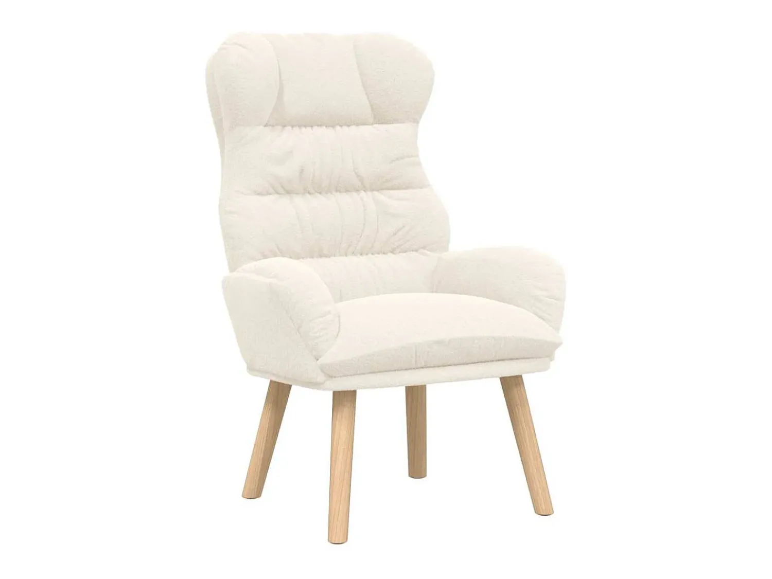 vidaxl poltrona 69 x 74 x 93 cm Tecido Sherpa Creme