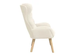 vidaxl poltrona 69 x 74 x 93 cm Tecido Sherpa Creme