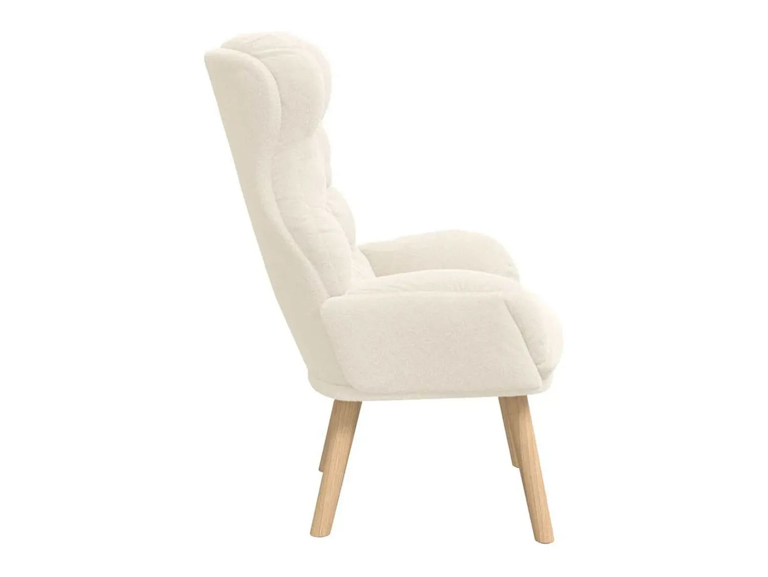vidaxl poltrona 69 x 74 x 93 cm Tecido Sherpa Creme