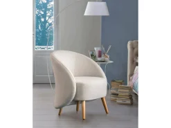 Talamo Italia Poltrona Dabdal, poltrona lounge design, 100% Made in Italy, poltrona relaxante em tecido acolchoado, 70x60h80 cm,^ Poltrona