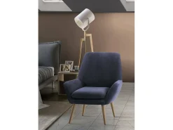 Talamo Italia Poltrona Dabdall, Poltrona lounge design, 100% Made in Italy, Poltrona relaxante em tecido acolchoado, 80x70h95 cm,^ Poltrona