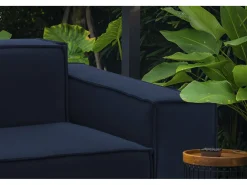 Poltrona*Talamo Italia Poltrona Dciurri, Poltrona de sala, 100% Fabricado na Itália, Poltrona relaxante em tecido acolchoado, 140x95h70 cm, Azul