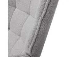 Poltrona| Poltrona de balanço de pelúcia estilo ursinho de pelúcia, poltrona de leitura acolchoada, encosto xadrez, cinza claro Cinzento claro