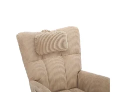 Poltrona*KOMHTOM Poltrona de balanço, poltrona com encosto alto e almofada oculta, castanha Castanho