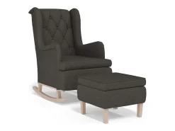 Poltrona* Poltrona de baloiço com banco tecido -escuro PT552216 Cinzento