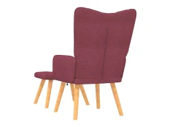 Poltrona|vidaxl Poltrona de descanso com banco tecido tinto Vermelho