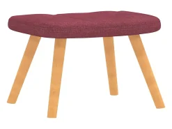 Poltrona|vidaxl Poltrona de descanso com banco tecido tinto Vermelho