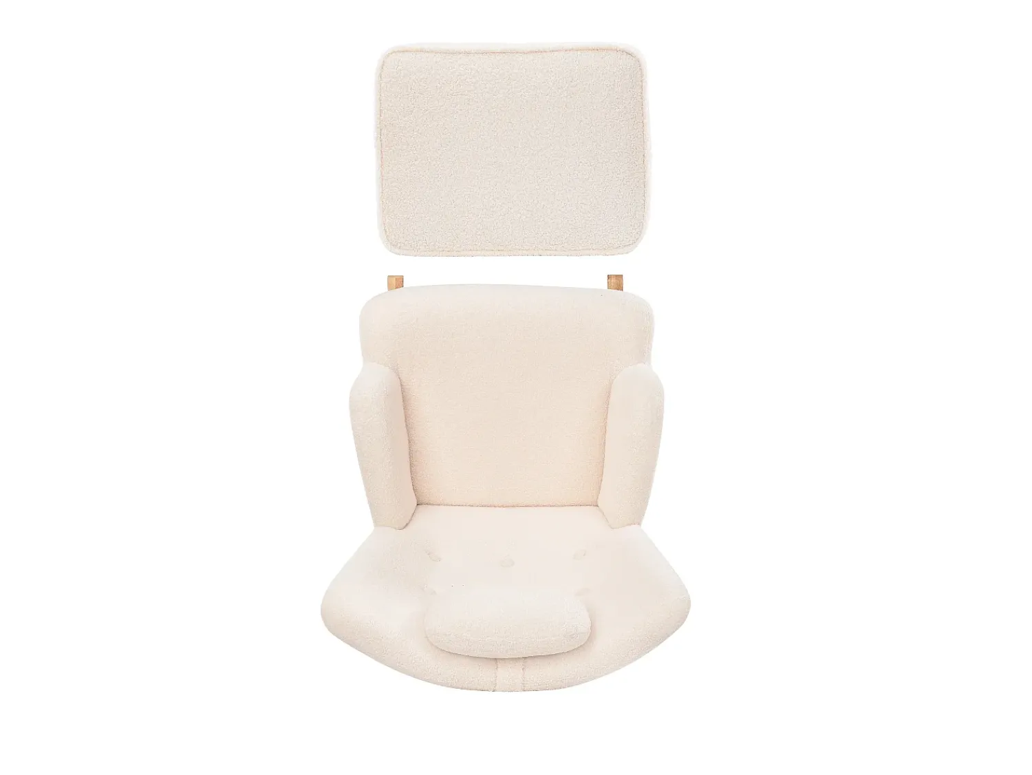 Poltrona| Poltrona de leitura com apoio para os pés e encosto ajustável, com bolso lateral para sala de estar, branca Branco