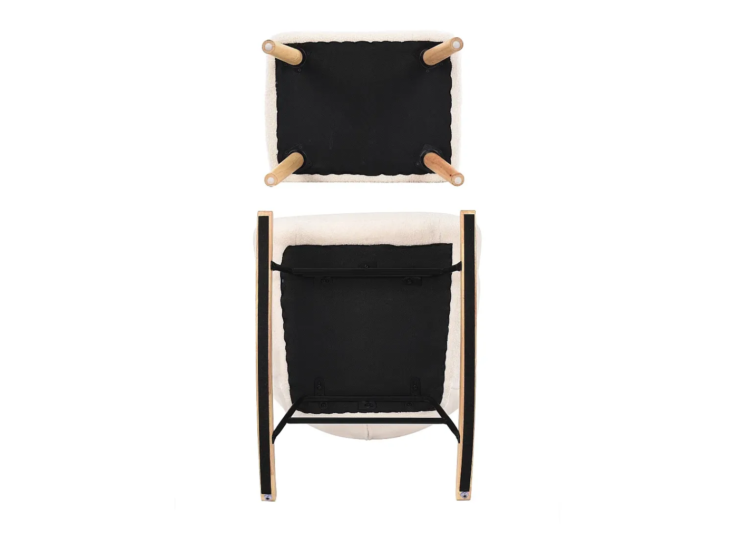 Poltrona| Poltrona de leitura com apoio para os pés e encosto ajustável, com bolso lateral para sala de estar, branca Branco