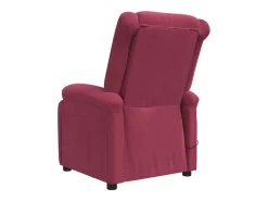 vidaxl Poltrona de massagens elétrica veludo tinto^ Poltrona