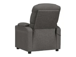 Clearance vidaxl Poltrona de massagens elétrica tecido cinza-escuro Cinzento