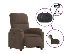 Poltrona* Poltrona de massagens elétrica elevatória microfibra SHL804887 Castanho