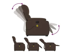 Poltrona* Poltrona de massagens elétrica elevatória microfibra SHL804887 Castanho