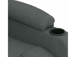 Outlet vidaxl Poltrona de massagens elétrica tecido cinza-escuro Cinzento
