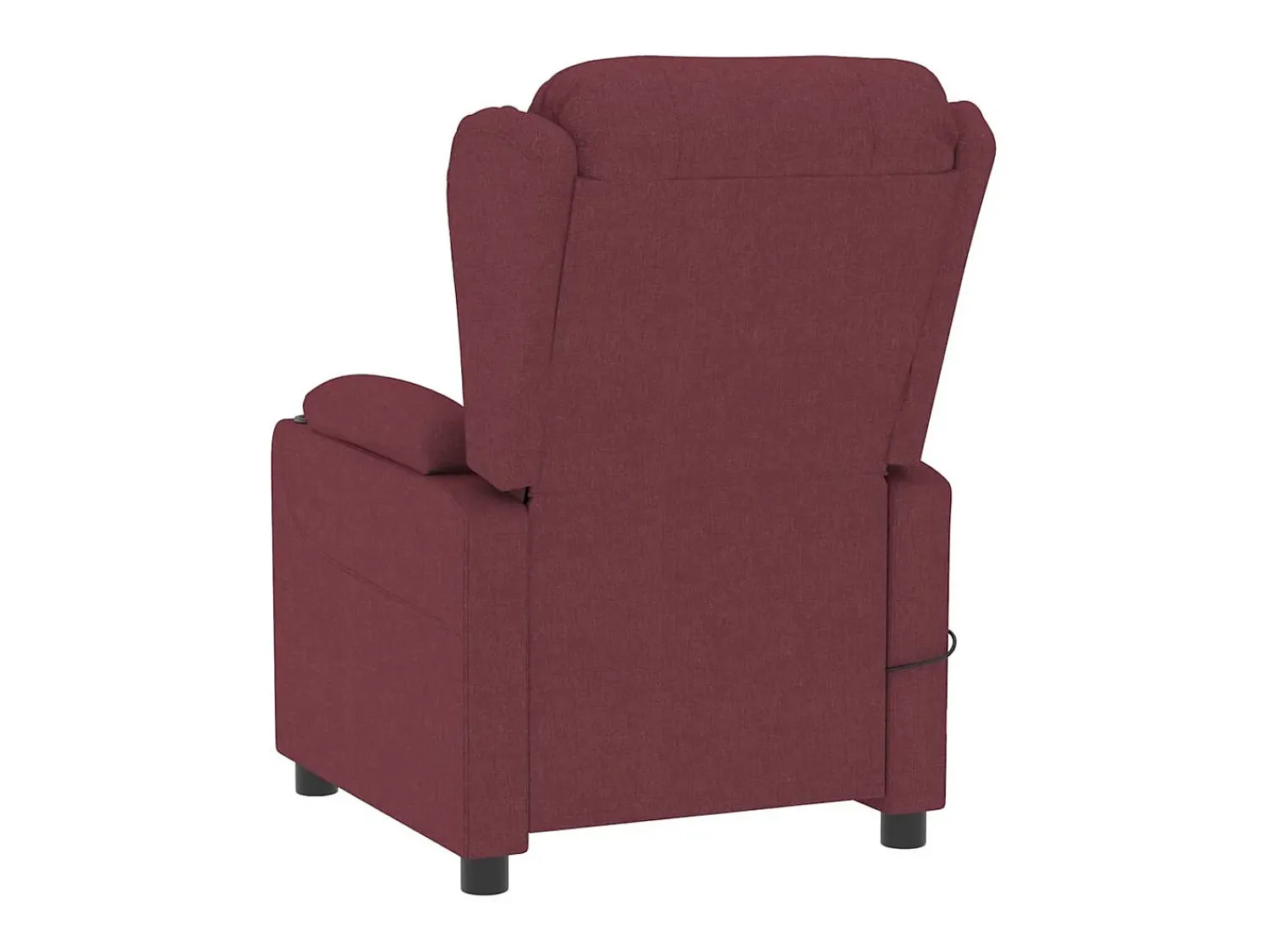 vidaxl Poltrona de massagens elétrica reclinável tecido tinto^ Poltrona