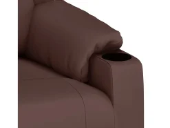 Poltrona|vidaxl Poltrona de massagens elétrica couro artificial Castanho
