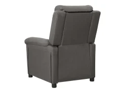 vidaxl Poltrona de massagens elétrica tecido cinza-escuro^ Poltrona