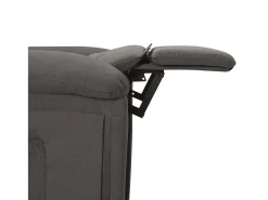 vidaxl Poltrona de massagens elétrica tecido cinza-escuro^ Poltrona