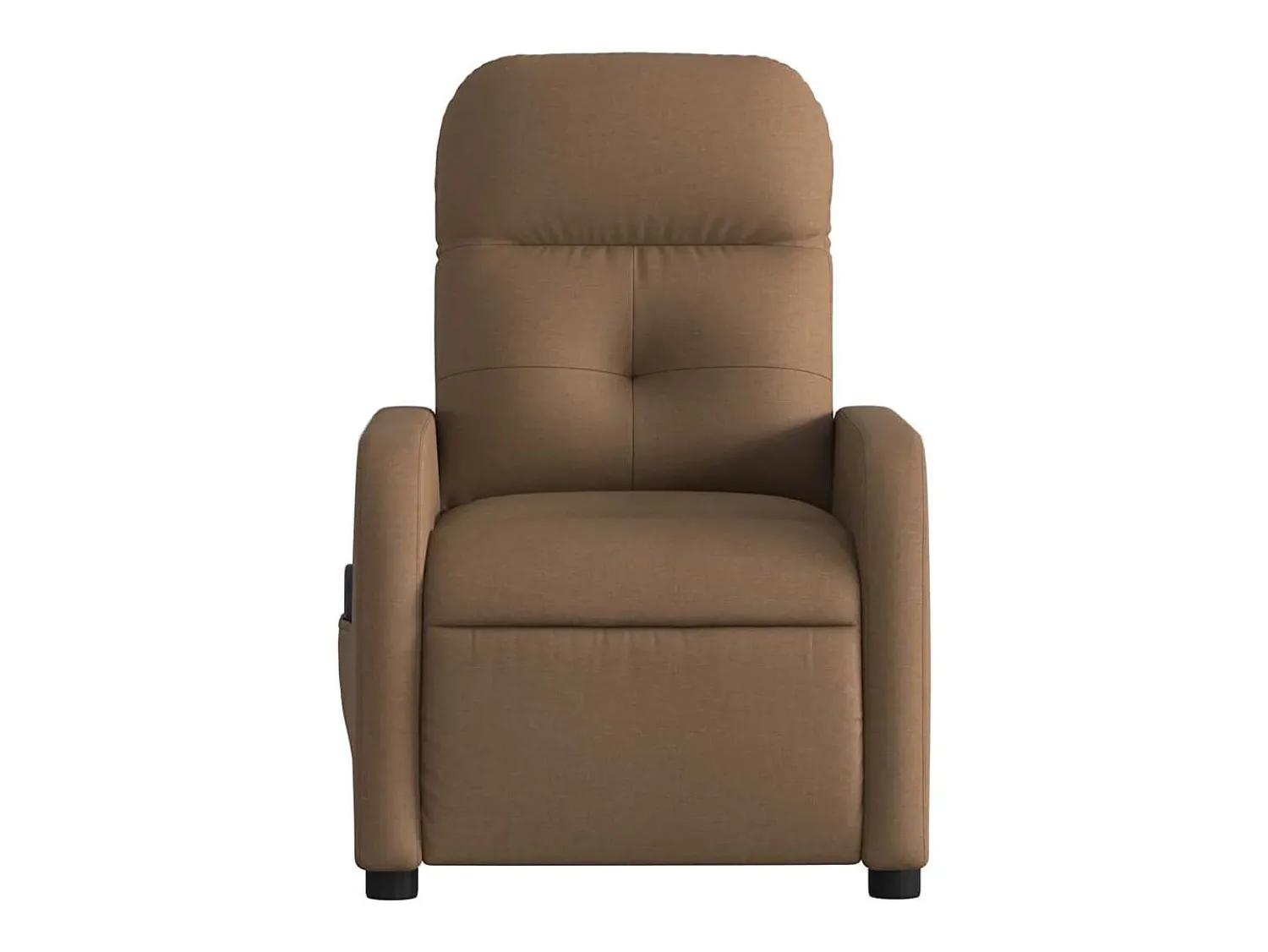 New Poltrona de massagens reclinável elétrica tecido SHL975861 Castanho