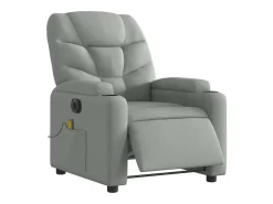Poltrona de massagens reclinável elétrica tecido -claro SHL385887^ Poltrona