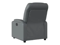 Hot vidaxl Poltrona de massagens reclinável couro artificial Cinzento