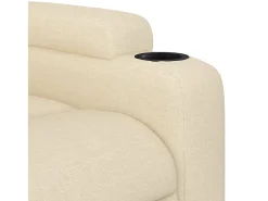 Hot Poltrona de massagens reclinável elétrica tecido SHL337139 Creme